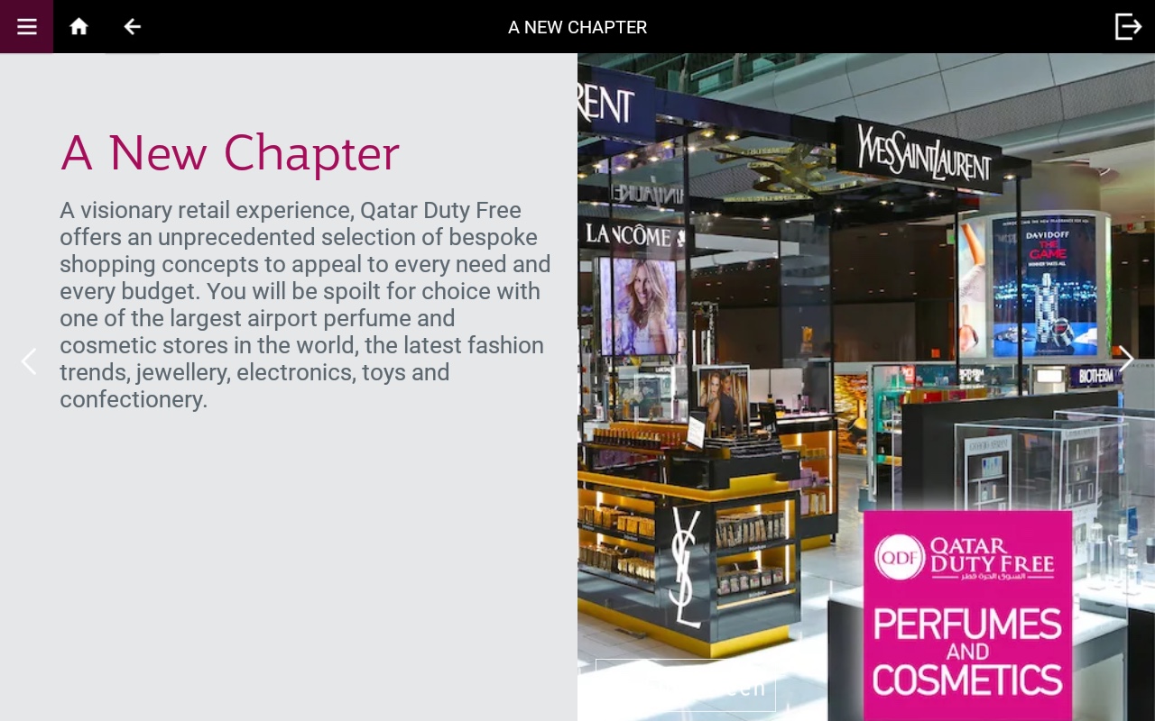 In-Flight Entertainment shows news and info app